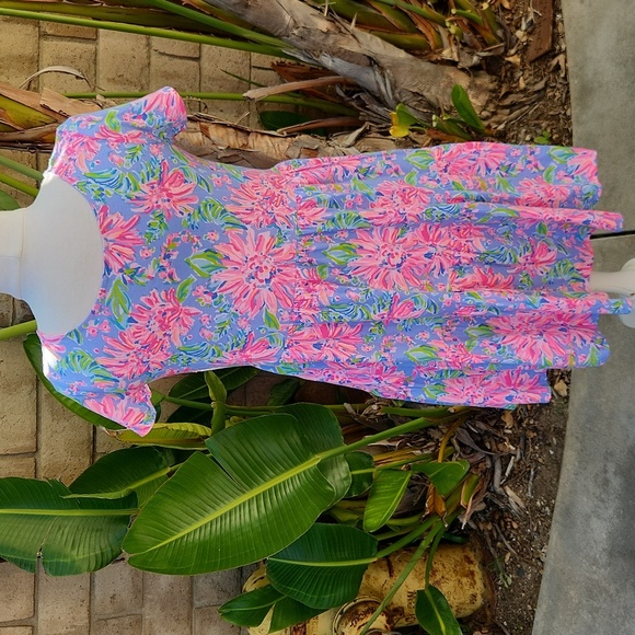 Lilly Pulitzer Geanna Short Sleeve Dress BLUE PERI SUNRISE BAY Midi Small NWT - Picture 3 of 10